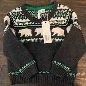 Janie & Jack boys sweater polar bears 12-18m